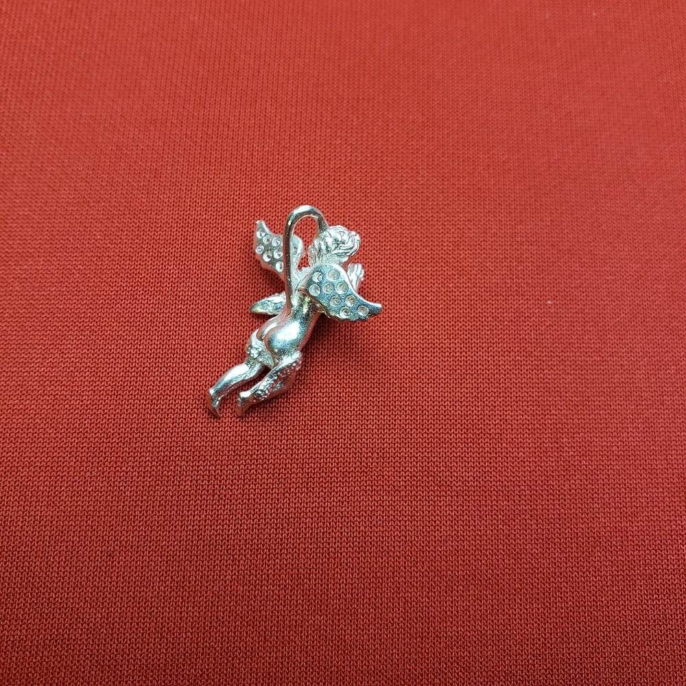 925‎ sterling silver womens jewelry Angel pendant charm with Cubic Zircon